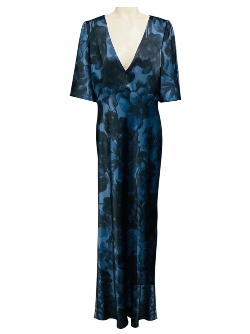 SACHIN & BABI BLUE DEEP OCEAN BOUQUET MAE GOWN